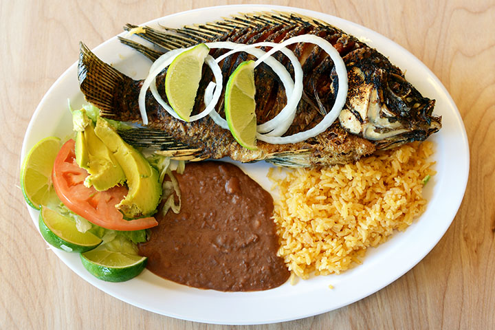 Whole fish fried and seasoned with our blend of spices.