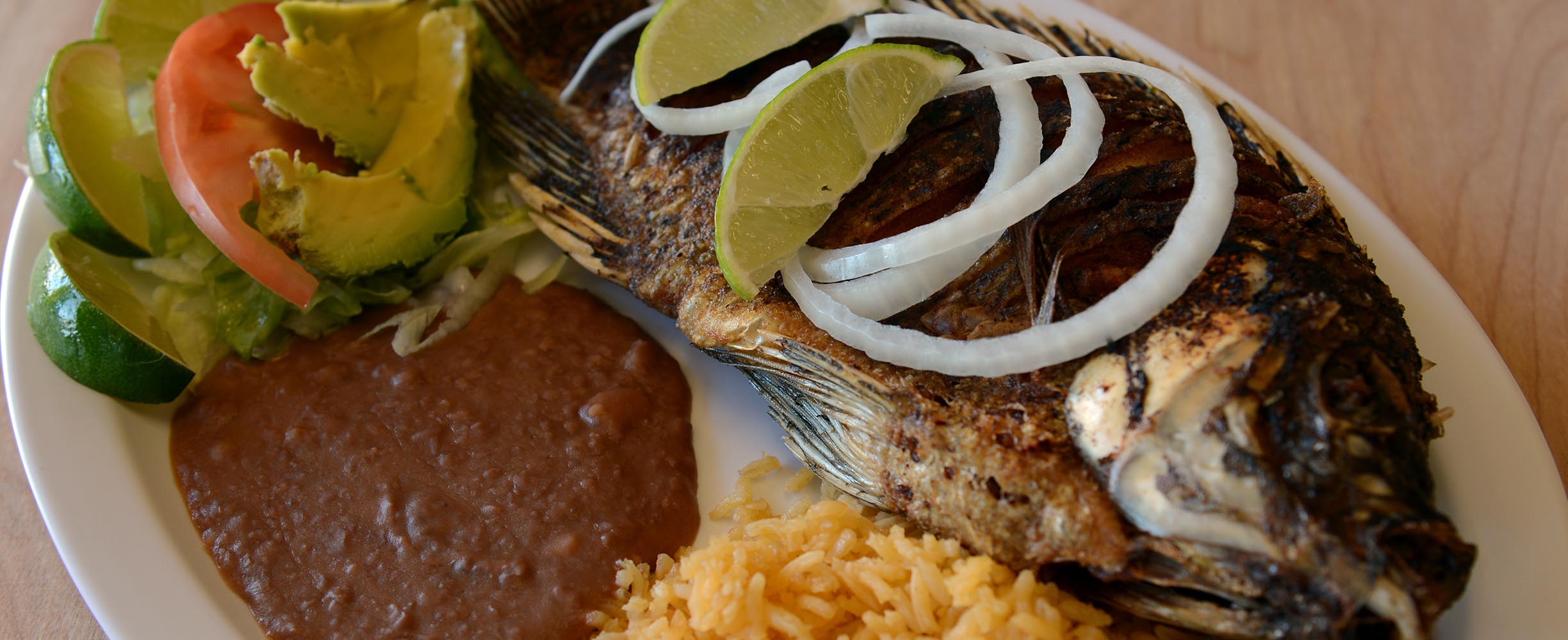 Fried whole fish, a delicious traditional seafood dish.